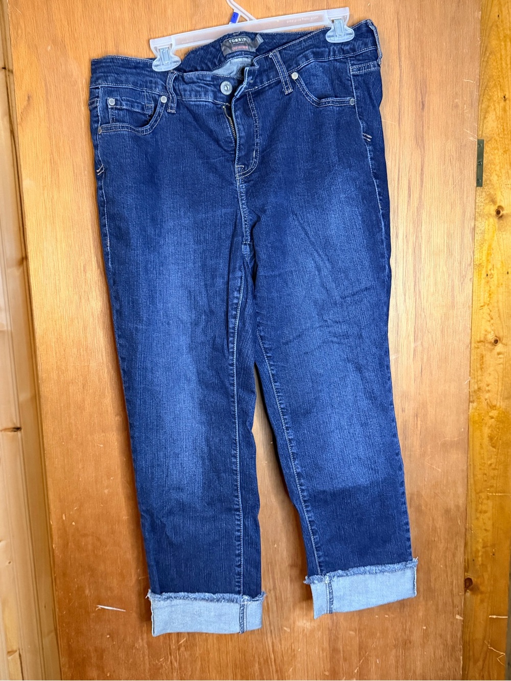 torrid Dark Blue Cuffed Ankle Jeans